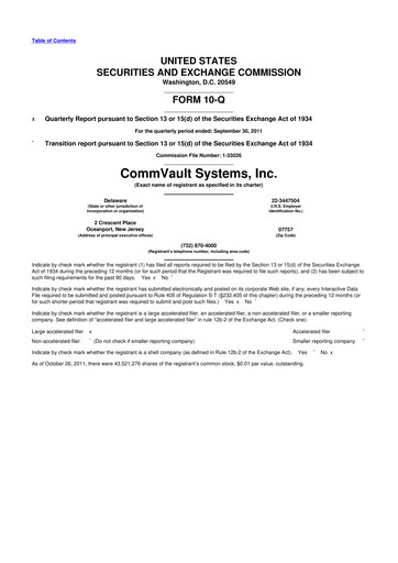 Thumbnail Commvault 10-Q Quarterly Report FY 