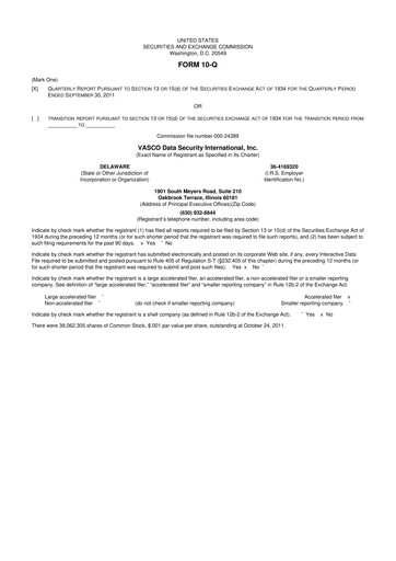 Thumbnail OneSpan 10-Q Quarterly Report FY2011 