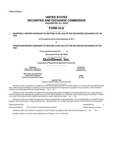 Thumbnail QuinStreet
 10-Q Quarterly Report FY 