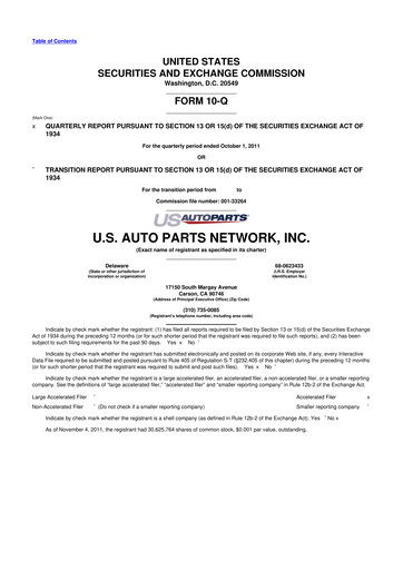 Thumbnail CarParts.com
 10-Q Quarterly Report FY 