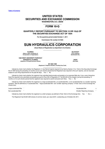 Thumbnail Helios Technologies 10-Q Quarterly Report FY2011 