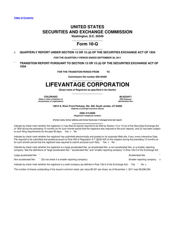 Thumbnail Lifevantage 10-Q Quarterly Report FY 