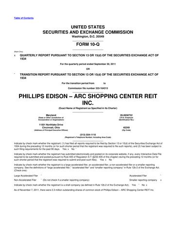 Thumbnail Phillips Edison & Company 10-Q Quarterly Report FY2011 