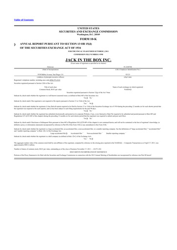 Thumbnail Jack in the Box
 10-K Annual Report 2011