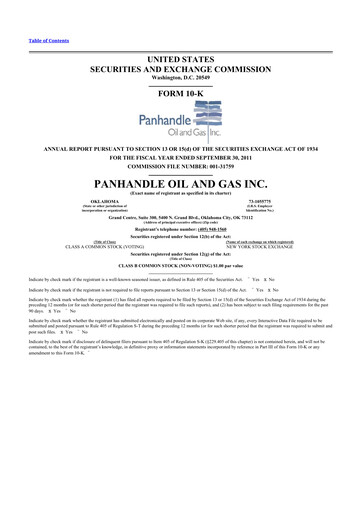 Thumbnail PHX Minerals 10-K Annual Report 2011