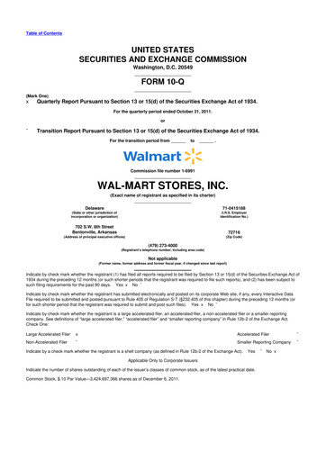 Thumbnail Walmart 10-Q Quarterly Report FY2012 