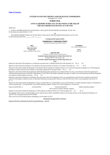 Thumbnail Nordson 10-K Annual Report 2011