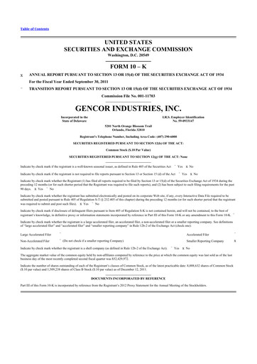 Thumbnail Gencor Industries
 10-K Annual Report 2011