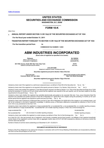 Thumbnail ABM Industries
 10-K Annual Report 2011