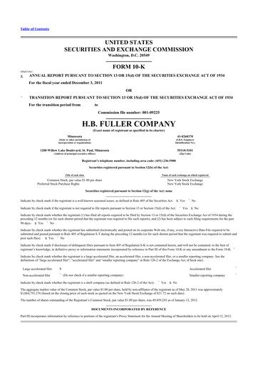 Thumbnail H.B. Fuller
 10-K Annual Report 2011