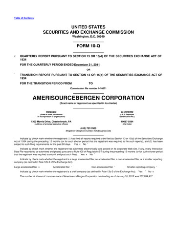 Thumbnail Cencora 10-Q Quarterly Report FY2012 