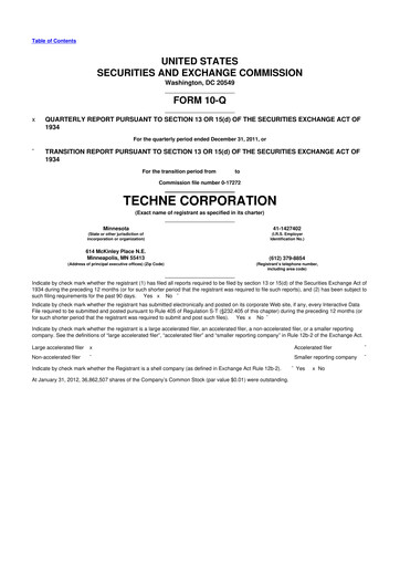 Vorschaubild Bio-Techne 10-Q Quartalsbericht 2012 