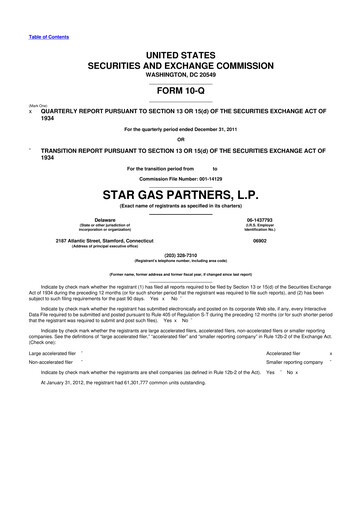 Thumbnail Star Group 10-Q Quarterly Report FY2012 