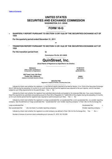 Thumbnail QuinStreet
 10-Q Quarterly Report FY 