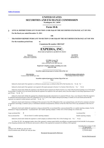 Thumbnail Expedia Group 10-K Annual Report 2011