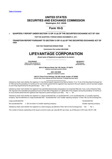 Thumbnail Lifevantage 10-Q Quarterly Report FY 