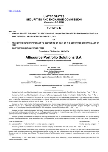 Thumbnail Altisource Portfolio Solutions
 10-K Annual Report 2011