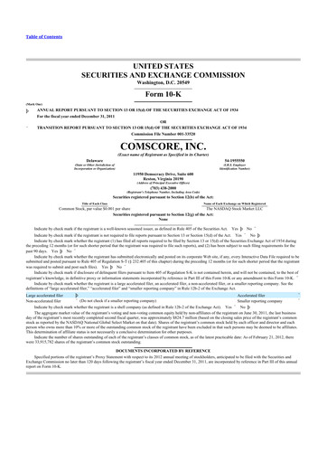 Thumbnail Comscore
 10-K Annual Report 2011