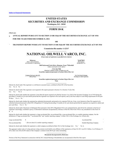 Thumbnail NOV 10-K Annual Report 2011