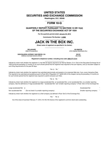Vorschaubild Jack in the Box
 10-Q Quartalsbericht 2012 