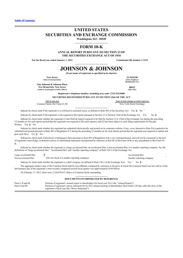 Thumbnail Johnson & Johnson 10-K Annual Report 2011