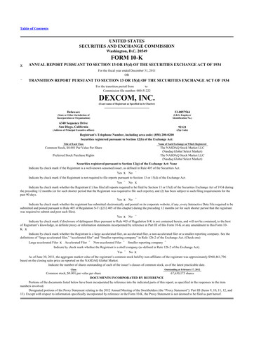 Thumbnail DexCom 10-K Annual Report 2011