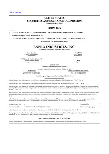 Thumbnail EnPro Industries
 10-K Annual Report 2011