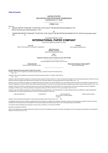 Thumbnail International Paper
 10-K Annual Report 2011