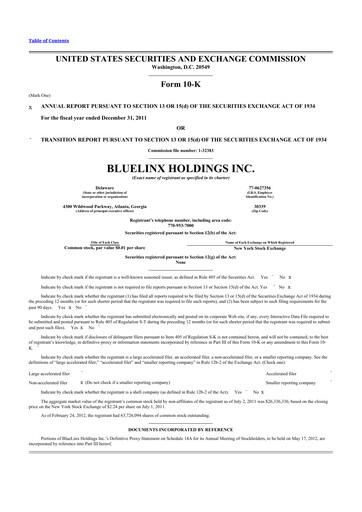 Thumbnail Bluelinx 10-K Annual Report 2011