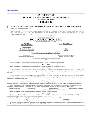 Thumbnail PC Connection
 10-K Annual Report 2011