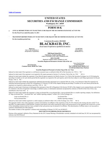 Thumbnail Blackbaud 10-K Annual Report 2011