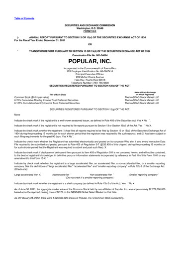 Thumbnail Popular, Inc. (Banco Popular de Puerto Rico) 10-K Annual Report 2011