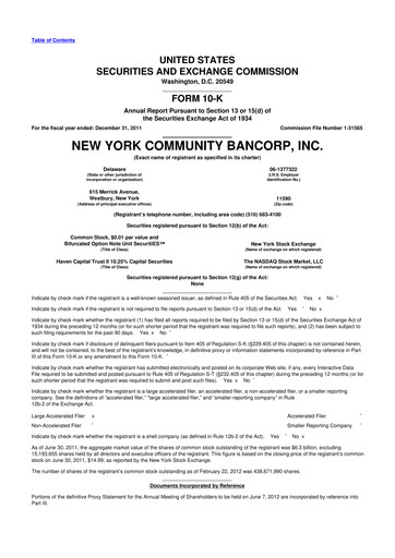 Thumbnail Flagstar Bank 10-K Annual Report 2011