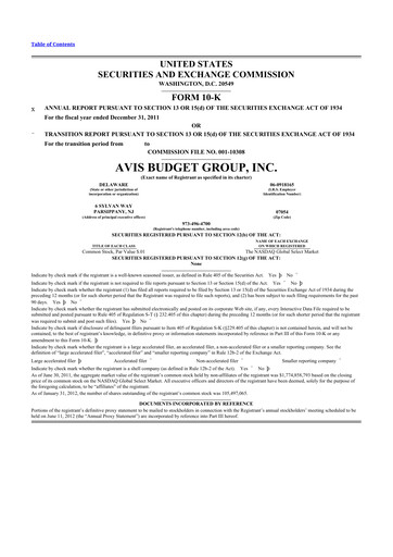 Thumbnail Avis Budget Group
 10-K Annual Report 2011