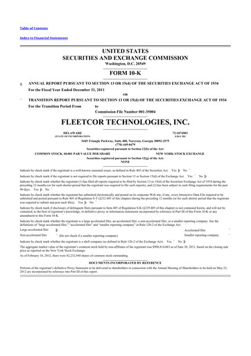 Miniature Corpay 10-K Rapport annuel 2011