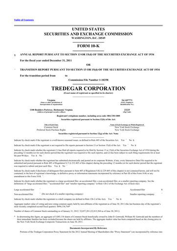 Thumbnail Tredegar 10-K Annual Report 2011