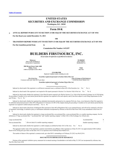 Thumbnail Builders FirstSource
 10-K Annual Report 2011