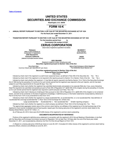 Thumbnail Cerus Corporation 10-K Annual Report 2011