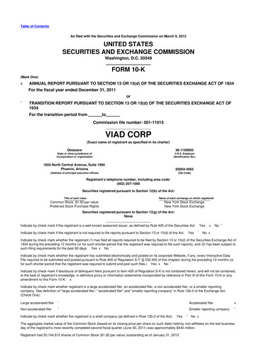 Thumbnail Pursuit Attractions and Hospitality 10-K Annual Report 2011