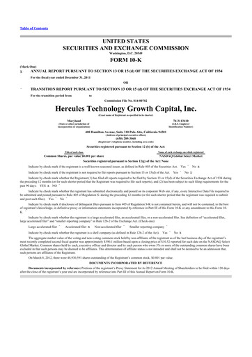 Thumbnail Hercules Capital
 10-K Annual Report 