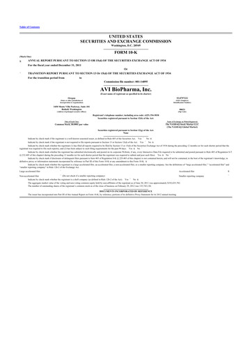 Thumbnail Sarepta Therapeutics
 10-K Annual Report 2011