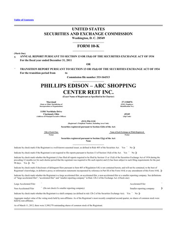 Thumbnail Phillips Edison & Company 10-K Annual Report 2011