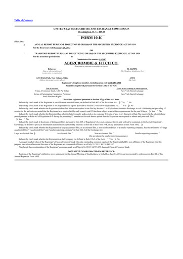 Thumbnail Abercrombie & Fitch 10-K Annual Report 2011