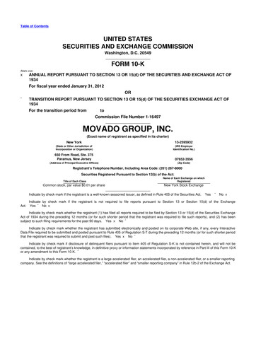 Thumbnail Movado Group 10-K Annual Report 2012