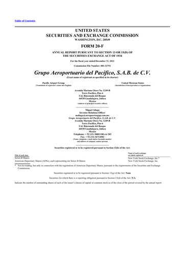 Thumbnail Grupo Aeroportuario del Pacífico
 20-F Annual Report 