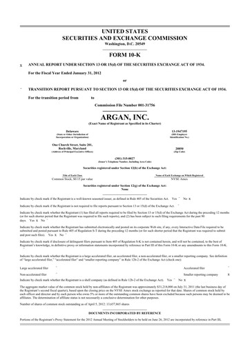 Thumbnail Argan 10-K Annual Report 2012