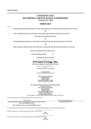 Thumbnail VNET Group 20-F Annual Report 2011