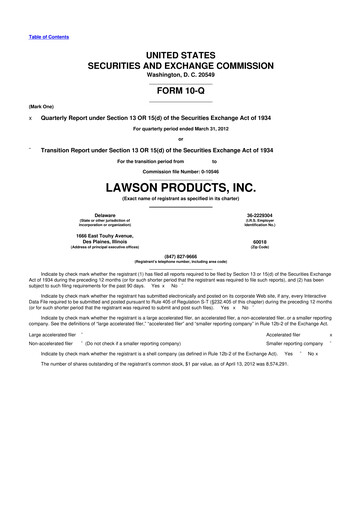 Vorschaubild Distribution Solutions Group 10-Q Quartalsbericht 2012 