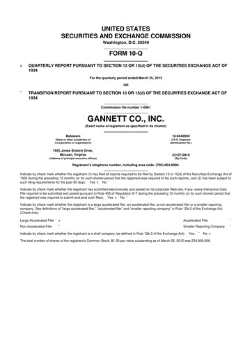 Thumbnail Tegna 10-Q Quarterly Report FY2012 