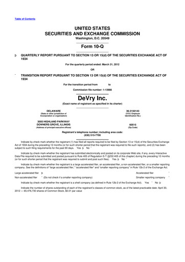 Miniature Adtalem Global Education
 10-Q Rapport trimestriel  